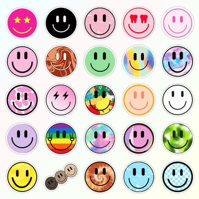 Wercokt 50PCS Smiling Stickers, Cute Water Bottle Stickers for Kids, for Teaching Rewards, Notebooks, Stationery, Luggage, Cartoon PVC Happy Stickers