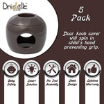 New & Improved - Door knob Baby Safety Cover - 5 Pack - Deter Little Kids from Opening Doors with A Child Proof Door Handle Lock