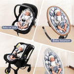 TinlyFinly Infant Car Seat Insert, Head and Body Support, Reversible Newborn Insert Compatible with Baby Carseat, Stroller, Mamaroo Swing, Rocker, Bouncer. Baby Car Seat Cushion - Blue Leaf