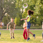 [4 Pack] Kid's Flying Rings Flying Disc - Glow in The Dark - Fly Straight - Weight 1.15 OZ Only - Floats On The Water - Best Healthy Activities for Your Family - Party Outside and Play!
