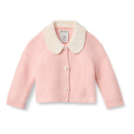 Amazon Essentials x Sofia Grainge Unisex Toddlers' Peter Pan Collar Sweater Jacket, Light Pink, 4T