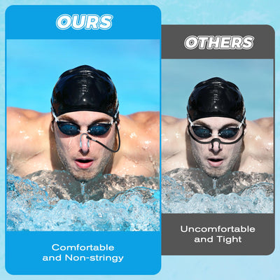 Dunkive 2 Set Swimming Nose Clips, Silicone Swim Plugs with Cord for Kids