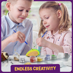 Dan&Darci Kids Sea Shell Painting Kit - Arts & Crafts for Kids - Gifts for Boys and Girls Ages 6-8, 8-12 - Craft Activities Kits - Creative Art Activity Gift Toys for Age 6 7 8 9 10 11 12 Year Old