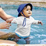 green sprouts Baby Toddler Eco Snap Swim Diaper - Blue Octopus - 18mo