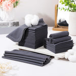 SmoothNovelty 24 Pcs Flannel Cloth Baby Wipes Reusable Baby Wipe Soft Natural Unbleached Face Wipes for Cloth Diapers