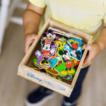 Melissa & Doug Disney Mickey Mouse Wooden Character Magnets (20 pcs) Toys for Disney Fans, Mickey Mouse Fridge Magnets, Pretend Play & Toddler Toys for Kids Ages 2+