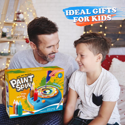 Arts and Crafts for Kids Ages 4-8,Paint Spin Art Machine Kit,Art Craft Set for 6-9 Year Old,Cool Painting Spinner Toys Kits Set,Art Supplies Birthday Gifts for Boy Girl Ages 6 7 8 9 10 11 12 Blue