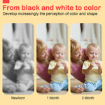 URMYWO Black and White Baby Toys, Tummy Time High Contrast Newborn Toys 0-3 Months, Soft Baby Book, Visual Stimulation Montessori Sensory Infant Toys 0-6-12 Months, Shower Gift, Stocking Stuffers
