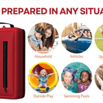 Portable First Aid Kit for Kids with CPR Shield - Ideal for Home, Car, School, Camping, and as a Travel First aid kit. Latex-Free Bandages – Children First Aid Guide by The Life Safety Pro