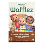 CoComelon Sprout Organic Baby Food, Toddler Snacks, Oatmeal Chocolate Chip Wafflez, Single Serve Waffles (5 Count)
