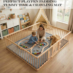 AEOCOO 60x80 Thick Baby Play Mat for Floor, 1.3" Memory Foam Infant Tummy Time Mat, Extra Large Soft Nursery Rug for Babies & Toddlers, Anti-Slip Cushioned Crawling Rug for Living Room, Grey