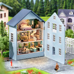 Kisoy Romantic and Cute Dollhouse Miniature DIY House Kit Creative Room Perfect DIY Gift for Friends, Lovers and Families (Molan House)