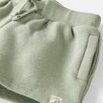 Little Planet by Carter's Baby 2-Pack Shorts Made with Organic Cotton, Moss Green, Gray Heather, 12M