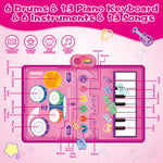 Music mat Baby Toy 6-12 Months Toddler Toys for 1 2 3 Year Old Girl Gifts for 1 2 3 Year Old Girls Birthday Gift Sensory Toys for Toddlers 1-3 Year Old Toys for 1 + Year Old Girl Toddler Girl Toys 2-3