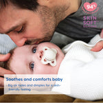 MAM Original Baby Pacifiers 0-6 Months, Binky for Newborn Babies, BPA-Free Skin Soft Silicone Nipple, Glows in The Dark, Developed with Medical Experts, 4 Count, Made in Europe