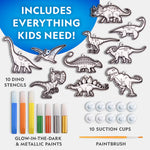 National Geographic Kids Stained Glass Kit - Glow in The Dark Dinosaur Toys, Kids Arts and Crafts Set, Window Sun Catchers, Kid Crafts Ages 4-8, Window Art Craft Kit, Suncatcher
