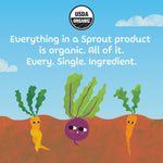 CoComelon Sprout Organic Baby Food, Toddler Snacks, Oatmeal Chocolate Chip Wafflez, Single Serve Waffles (5 Count)