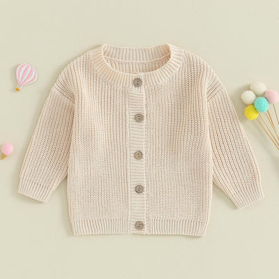 Newborn Baby Boy Girl Knit Sweater Cardigan Winter Warm Button Down Sweatshirt Top Outfit Cute Infant Fall Clothes