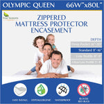 Twin Extra Long (XL) Mattress Protector Zippered Bed Bug Waterproof Encasement Hypoallergenic Premium Quality Cover Protects Against Dust Allergies White