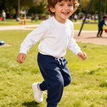 Resinta 3 Pack Toddler Girls Boys Sweatpants Kids Casual Athletic Pull-On Cotton Jogger Pants with Drawstring for Boys Girls