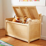 Melissa & Doug Wooden Toy Chest - Light Wood Furniture for Playroom, Blonde Kids Toy Box, Wooden Box Storage Organizer, Children's Furniture Chest
