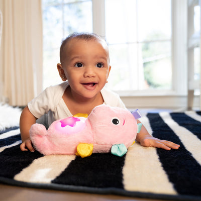 Baby Einstein Sea Dreams Seahorse Plush Soother Toy, with Music and Lights, Ages 0 Months and Up, Pink
