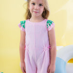 RuffleButts Girls Terry Cover-Up Romper - Pink, 2T