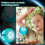 MAGICYOYO Toys Looping Yo-Yo, D1 Responsive Beginner Yoyo with Strings, Plastic Body Great for String Tricks for Advance Players to Perform Like Pros + Extra 3 Strings -Glitter Crystal Green