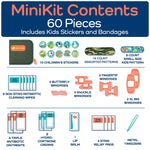 KeepGoing Small Travel First Aid Kit Kids – 60 Pc. Mini First Aid Kit for Purse, Diaper Bag, & Backpack with Latex-Free Bandages – 4 Oz., & 4.5 x 3.5 x 2 in, TSA-Approved
