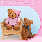 Civaner Stripe Bear Clothes Stuffed Animal Clothes 12 -16 Inch Build a Lovely Stuffed Animal Costumes and Accessories Fit, Bear is Not Included(Pink)