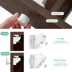 10 Pack Cabinet Locks Baby Proofing - SKYLA HOMES Children Proof Magnetic Cabinet Locks for Cupboard, Drawers, Adhesive Baby Proof Latches (10 Locks and 2 Keys)