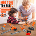 Tools for Toddlers-24-Piece Toy Screwdriver & Kids Pliers Kit with Tool Bag, Realistic Construction Toys for 3-5 Year Old Boys/Girls, STEM Learning Gift for Christmas & Birthdays