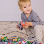 Melissa & Doug Take-Along Town Play Mat (19.25 x 14.25 inches) with 9 Soft Vehicles