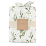 Crane Baby 100% Cotton Sateen Crib Sheet, Fitted for Cribs and Toddler Beds, Baby Crib Sheets, Baby Bedding for Boys and Girls, Green Leaf