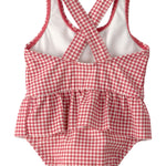 Little Planet by Carter's Girl One-Piece Swimsuit, Red Gingham, 6M