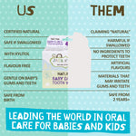 Jack N' Jill Baby Gum & Tooth Wipes - Natural & Safe, Contains only Water & Xylitol, Soft Cotton, Free from Fluoride & Sugar, Baby Mouth Wipes - 25 Count, Individually Wrapped