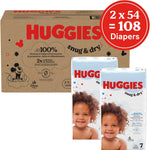 Huggies Size 7 Diapers, Snug & Dry Baby Diapers, Size 7 (41+ lbs), 108 Count (2 Packs of 54), Packaging May Vary