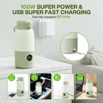 Portable Bottle Warmer for Travel, 2-Min Fast Heating Baby Bottle Warmer,12.8oz Formula Container to Go for Breastmilk, Formula Dispenser with Long-Lasting Keep Warm Function