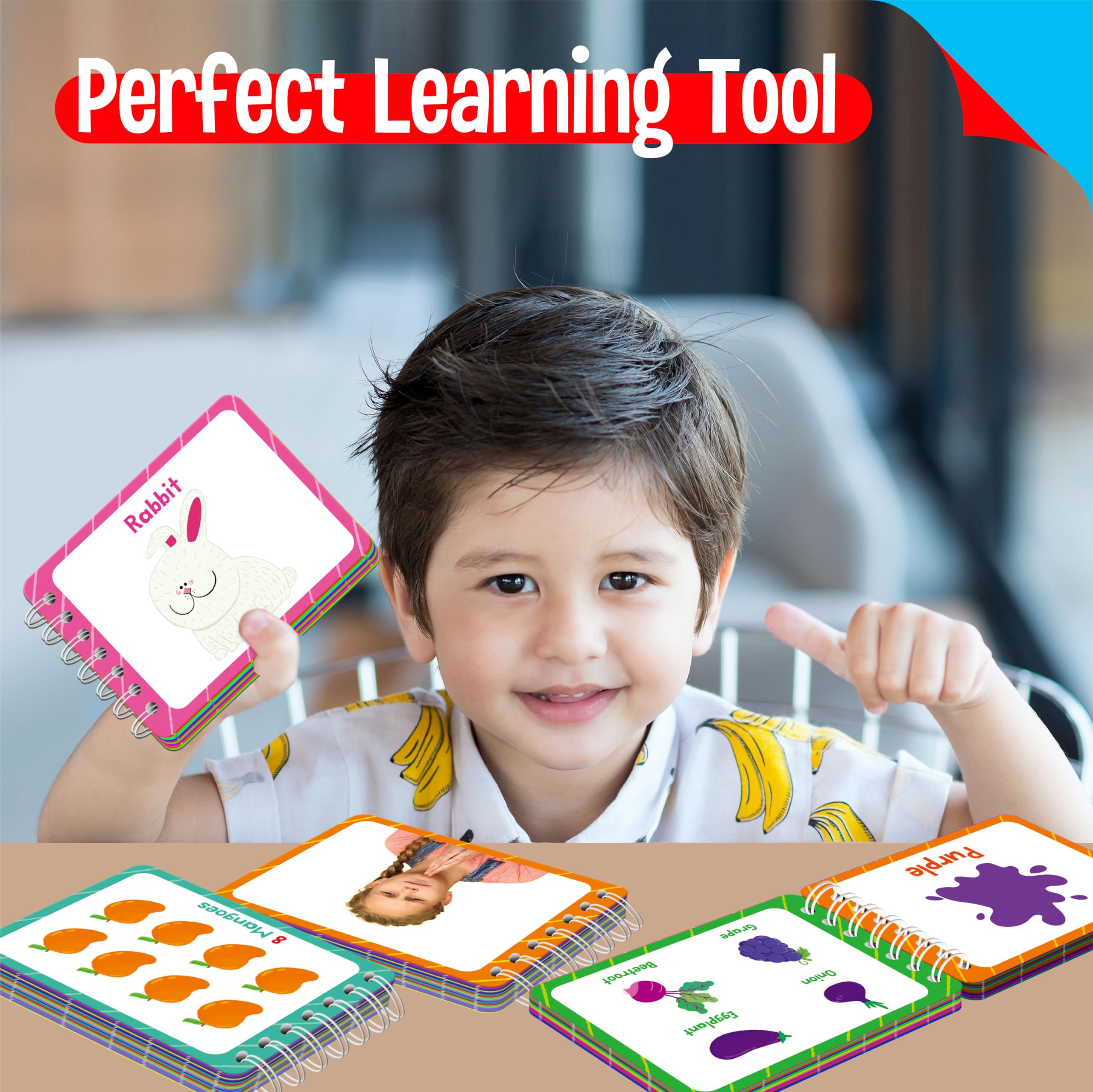 4 Preschool Learning Flipbooks, 96PCS Double Sided Printed ...