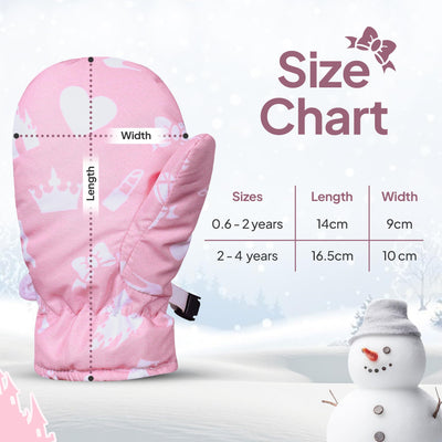 SAGA SPORTS Waterproof Toddler Mittens for Boys & Girls – Warm Fleece Baby Winter Gloves, Toddler Snow Gloves for Kids Ages 6–24 Months & 2–4 Years, Soft Windproof Infant Mittens for Cold Weather