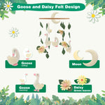 Gueiddi Goose Mobile for Crib Handmade Felt Nursery Decor Crib Mobile Goose for Bassinet Baby Shower Newborn Baby Gift (Goose)