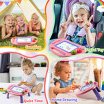 Toddler Toys,Toys for 1-2 Year Old Girls,Magnetic Drawing Doodle Board for Kids Toys,Educational Learning Baby Toys for 18 Months 1 2 3 Year Old Girl Boy Birthday Easter Gifts,Arts and Crafts Toys
