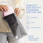Jool Baby Folding Travel Potty Training Seat for Toddlers, Fits Round & Oval Toilets, Non-Slip Suction Cups, Includes Free Travel Bag (Pink)