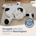 Bearington Collection Lil' Gilly (30 Inch) Cow Tummy Time Mat - Cow Baby Blanket - Pillow for Baby