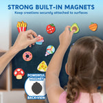JOYIN 12 pcs Wooden Magnets, Painting Craft for Boys and Girls, Spring and Rainy Day Activities Kit, Craft Toys Gifts for Kids Birthday Easter