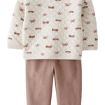 little planet by carter's unisex-baby 2-Piece Set Made With Organic Cotton, Brown Butterflies, 3M