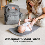 KeaBabies Diaper Bag Backpack - Large Baby Diaper Bag with Changing Pad, Baby Boy, Girl, Travel Backpack for Mom and Dad, Waterproof, Multi Function Durable (Classic Gray)