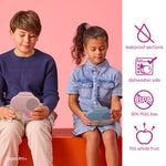 b.box Snack Box - Leakproof Mini Bento Box for Kids & Toddlers, 2 Compartment Snack Containers for Kids, Lunch Containers, Dishwasher Safe, BPA Free, PFAS Free, Ages 4m+, 1 3/4 Cup - Chill Out