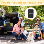 Abdtech Inflatable Toddler Travel Bed - Portable Toddler Bed for Kids - Comfortable Kids Air Mattress with 3 Sides Safety Bumpers - Toddler Blow Up Mattress with Sides for Camping Travel（53 Inches）