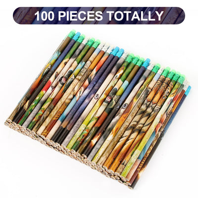 Kolewo4ever 100 Pieces Animal Pencils Galaxy Sky Pencils Alpaca Tiger Flamingo Natural Animal Pencils for Teachers Classrooms Reward Party Supplie School,Learning Activities (100)
